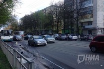 Шесть транспортных средств столкнулись на ул. Белинского в Нижнем Новгороде днем 5 мая