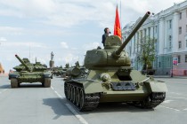 Сводная репетиция военного парада в ознаменование 71-ой годовщины Победы в Великой Отечественной войне состоялась в Нижнем Новгороде