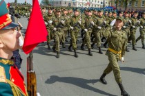 Сводная репетиция военного парада в ознаменование 71-ой годовщины Победы в Великой Отечественной войне состоялась в Нижнем Новгороде