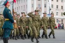 Сводная репетиция военного парада в ознаменование 71-ой годовщины Победы в Великой Отечественной войне состоялась в Нижнем Новгороде