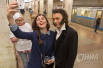 Флэшмоб Пушкин едет на метро прошел в Нижнем Новгороде