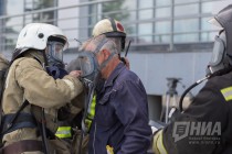 Пожарные спасли пострадавших и ликвидировали условное возгорание в здании Речного вокзала в Нижнем Новгороде