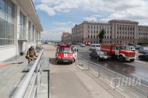 Пожарные спасли пострадавших и ликвидировали условное возгорание в здании Речного вокзала в Нижнем Новгороде