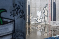 Заброшенная стройка на Нижневолжской набережной превратилась в площадку для стрит-арта