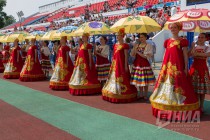Празднование национального татаро-башкирского праздника Сабантуй в Нижнем Новгороде