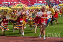 Празднование национального татаро-башкирского праздника Сабантуй в Нижнем Новгороде