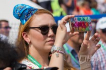 Празднование национального татаро-башкирского праздника Сабантуй в Нижнем Новгороде