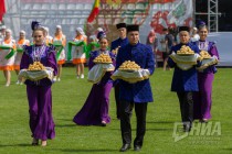 Празднование национального татаро-башкирского праздника Сабантуй в Нижнем Новгороде
