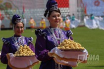 Празднование национального татаро-башкирского праздника Сабантуй в Нижнем Новгороде