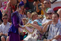 Празднование национального татаро-башкирского праздника Сабантуй в Нижнем Новгороде