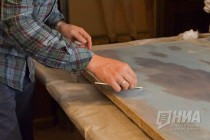 Процесс восстановления картины Константина Юона Горький и Шаляпин в Нижнем Новгороде мастерами центра им. И. Грабаря
