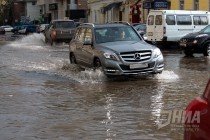 Сильный ливень прошел в Нижнем Новгороде
