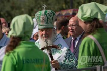 Патриарх Московский и всея Руси Кирилл также возглавил праздничную литургию в Серафимо-Дивеевском монастыре