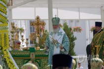 Патриарх Московский и всея Руси Кирилл также возглавил праздничную литургию в Серафимо-Дивеевском монастыре