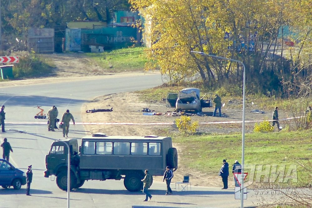 Место происшествия на въезде в ЖК Цветы