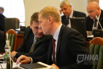 Депутаты Законодательного собрания Нижегородской области VI созыва Роман Кабешев и Дмитрий Горлов (слева направо)