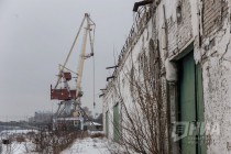 Территория речного порта Нижнего Новгорода