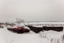 Территория речного порта Нижнего Новгорода