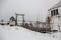 Территория речного порта Нижнего Новгорода