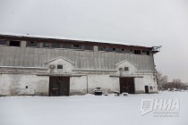 Территория речного порта Нижнего Новгорода