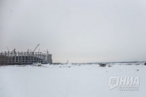 Территория речного порта Нижнего Новгорода