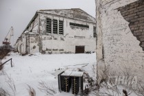 Территория речного порта Нижнего Новгорода