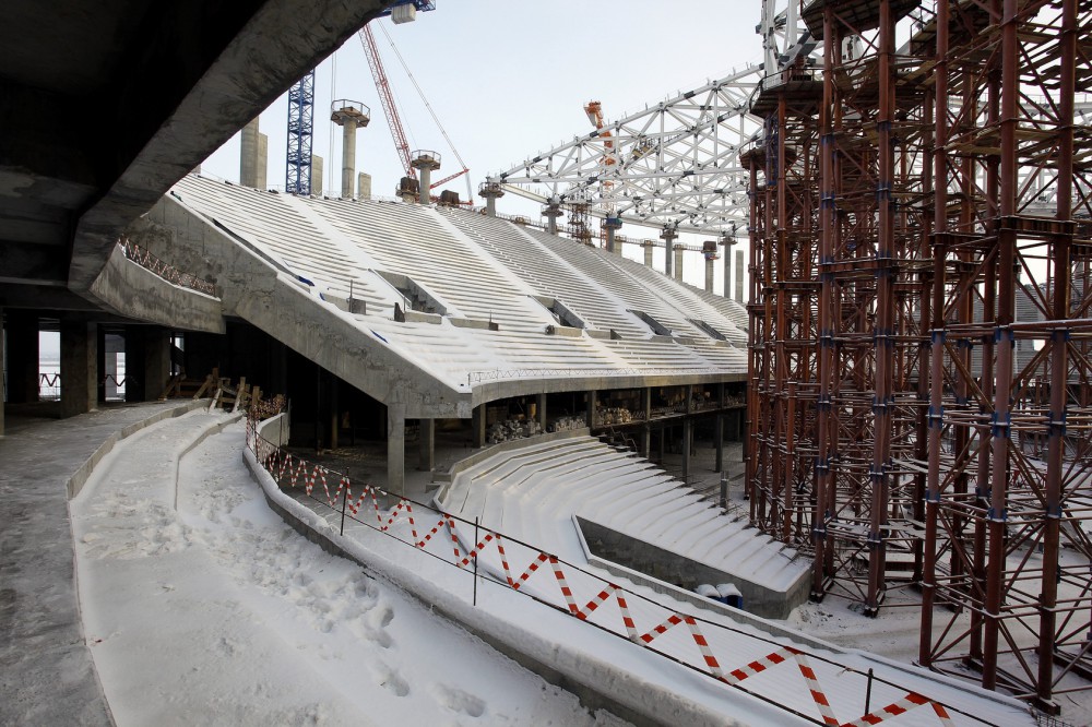 Стадион к ЧМ-2018 в Нижнем Новгороде в процессе строительства