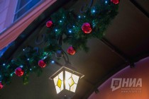 Новогоднее оформление центральных улиц и площадей города