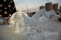 Новогоднее оформление центральных улиц и площадей города