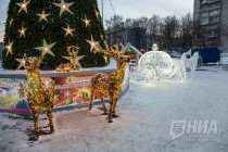 Новогоднее оформление центральных улиц и площадей города