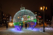 Новогоднее оформление центральных улиц и площадей города