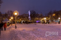 Открытие новогоднего городка на площади Горького в Нижнем Новгороде