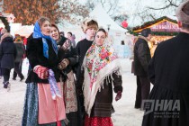 Открытие праздничной площадки Зимовка на Рождественской в Нижнем Новгороде