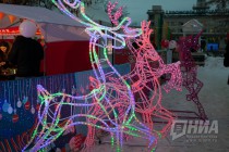 Открытие праздничной площадки Зимовка на Рождественской в Нижнем Новгороде