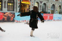 Открытие праздничной площадки Зимовка на Рождественской в Нижнем Новгороде