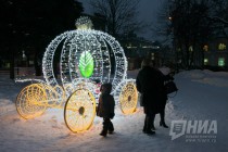 Открытие праздничной площадки Зимовка на Рождественской в Нижнем Новгороде