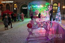 Открытие праздничной площадки Зимовка на Рождественской в Нижнем Новгороде