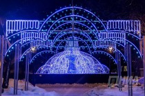 Предновогодний ночной Нижний Новгород