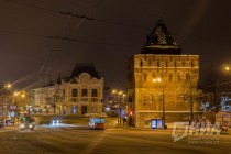 Предновогодний ночной Нижний Новгород