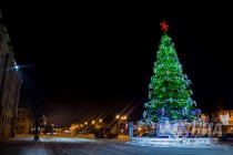 Предновогодний ночной Нижний Новгород