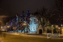 Предновогодний ночной Нижний Новгород