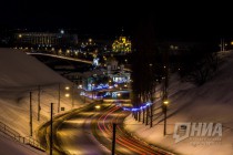 Предновогодний ночной Нижний Новгород