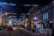 Предновогодний ночной Нижний Новгород