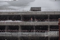 На стадионе Нижний Новгород началась установка внутреннего опорного кольца над трибунами