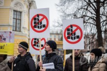 Пикет дольщиков ООО Квартстрой-НН в связи со срывом сроков сдачи домов в Нижнем Новгороде