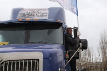 Акция протеста дальнобойщиков против системы Платон в Нижнем Новгороде