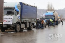 Акция протеста дальнобойщиков против системы Платон в Нижнем Новгороде