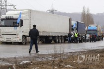 Акция протеста дальнобойщиков против системы Платон в Нижнем Новгороде