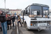 Организованный подвоз участников митинга с предприятий и из районов Нижнего Новгорода