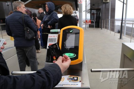 Презентация инновационной технологии оплаты проезда - бесконтактными банковскими картами на Нижегородской канатной дороге